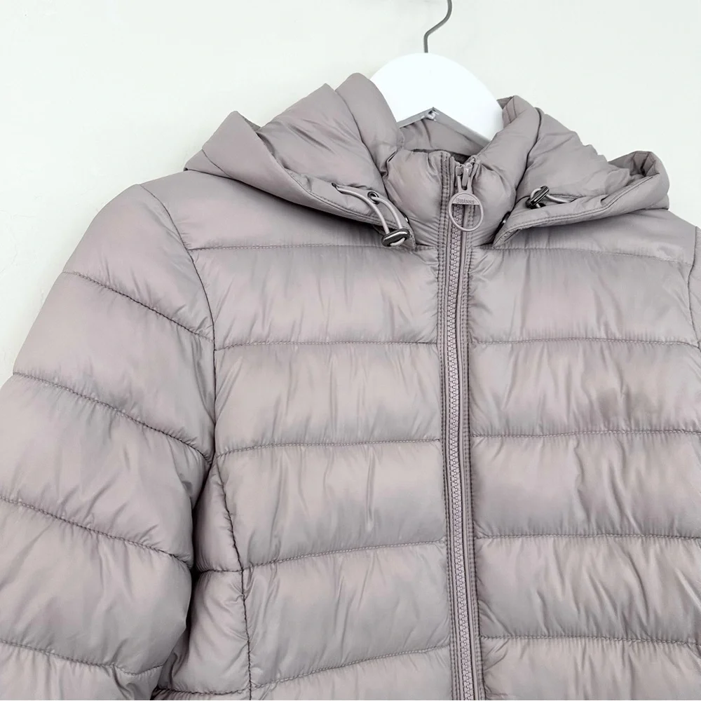 Barbour Shaw Quilted Puffer Jacket Hooded Lightweight Coat - Picture 4 of 15